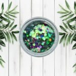 silver glitter shade