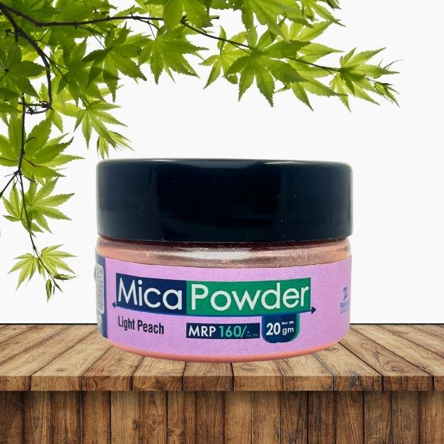 light peach mica powder